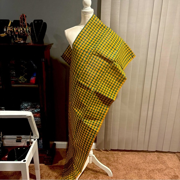 Aso oke Gele/Headwrap, Nigeria Woven Two Tone Aso Oke For Africa Wedding Attire - Picture 7 of 8